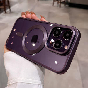 Desert Titanium 6D Plating Magnetic Phone Case for IPhone 16 Pro Max 11 12 13 14 15 Pro Max 16 Plus Soft Casing Shockproof Cover