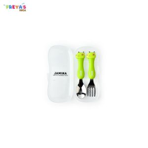 FR-C962 Sendok Set Anak Karakter Animal Stainless Steel Alat Makan / Peralatan Makan Motif Kartun