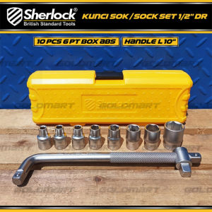Kunci Shock Set Original Sherlock: Kunci Sok/sock 10 pcs 1/2 inch 6PT Box ABS