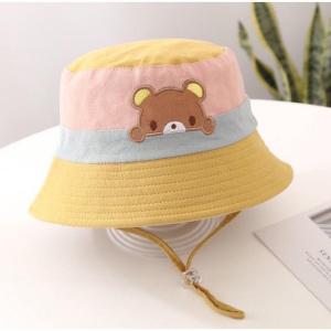 Topi bucket anak beruang terbaru pakai tali bucket anak motif hello kitty kelinci pakai tali imut topi anak perempuan model korea 2023