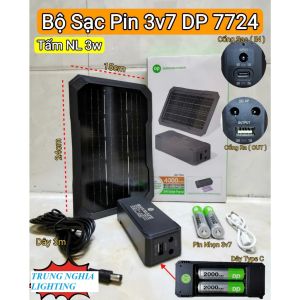 Tấm pin năng lượng mặt trời kèm 5 dây sạc dài 3 mét 3-6W chất liệu polycrystalline cao cấp