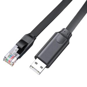 1.8/3.0เมตร USB RJ45สายเคเบิลคอนโซลที่มีการป้องกัน ESD หลายระบบสนับสนุนสำหรับการตั้งค่าอุปกรณ์ได้อย่างง่ายดายและใช้งาน