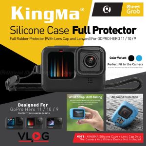 Silicone Case for GoPro Hero 11 / 10 / 9 + Lens Cover & Lanyard Casing Cover Silikon