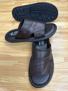 dép da nam dép quai ngan nam chất liệu quai da thật da mềm mang êm chân đế lót da mềm mang êm chân siêu bền size 39 đến 43.