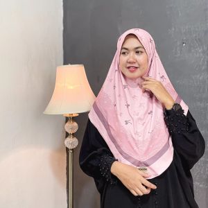 Hijab Bergo Instan Daily  Non Pet Pitaloka Motif Printing Ori Jersey Premium - Gratis Ongkir ke Seluruh Indonesia!