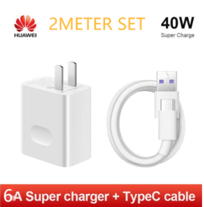 MGALL 100% Original Super Fast For Huawei 40W Charge Type C 5A 6A Applicable to P30/P40/Mate20/Mate30/Mate40 1METER 2METER Super Fast USB SET