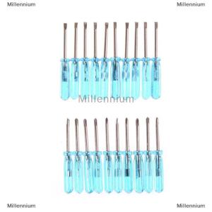 [COD] Millennium 10pcs Plastic Handle Stubby Mini Pocket Cross Flathead Screwdriver Tool