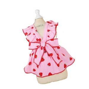 EQUOMT Cute Dog Floral Princess Dress Fashion Soft Pet Ladylike Dress Pet Supplies Breathable Pet Clothes Puppy
