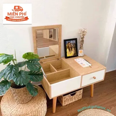 Bàn Trang Điểm Ngồi Bệt Decor Gỗ MDF Cao Cấp Chịu Lực Cao Siêu Bền