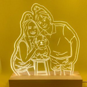 PERSONALIZED PORTRAIT VECTOR LAMP GIFT IDEAS BY CRAFT OWL NIGHT