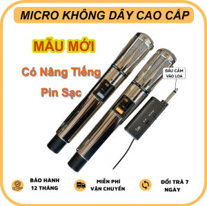 [ HÀNG XỊN ] Micro Không Dây Cao Cấp AK95 - Thiết Kế Tinh Tế Đẹp Mắt Hát Nhẹ Tiếng Sáng - Micro Đa Năng Chuyên Dùng Cho Loa Kéo Amply Vang Cơ Vang Số Sóng UHF Chống Hú Cực Tốt - Màn Hình LCD Bảo Hành 1 Năm
