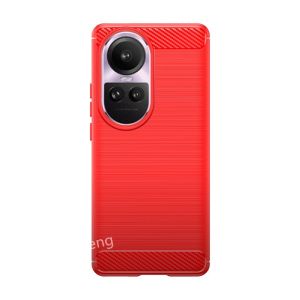 Casing Phone For Oppo Reno 11 10 Pro + Reno10Pro+ Reno10ProPlus 5G 2023 Armor Carbon Fiber TPU Soft Silicone Phone Case Casing Fashion Protection Back Cover