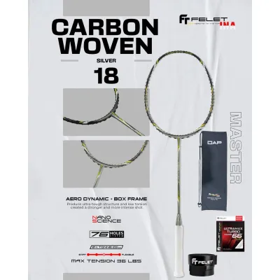 Raket BADMINTON BULUTANGKIS Felet Carbon Woven 18