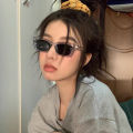Slim Super Cool Sunglasses, European And American Retro Narrow Frame Korean Fashion Cat Eye Glasses太阳镜. 