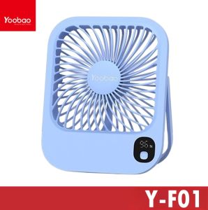 Yoobao Y-F01 Multi Functional Hand held Rechargeable Mini Fan 5000mAh Capacity Noiseless Design