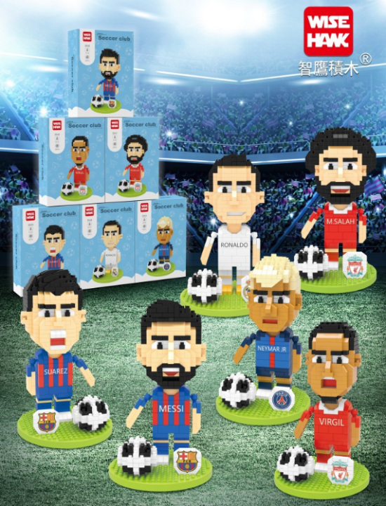 ♠Lego Football Player Series Messi Ronaldo Neymar Building Blocks Toys ...