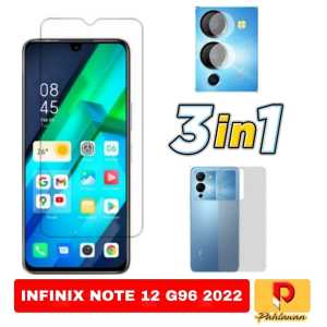 PROMO PAKET 3 INC 1 Tempered Glass INFINIX NOTE 30 / NOTE 30 PRO / NOTE 12 G96 2022 Anti Gores Kaca Clear