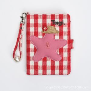 I know Cute Apple Design Denim Passport Holder & Wallet for Women - Practical Storage Bag (2025 New Style)