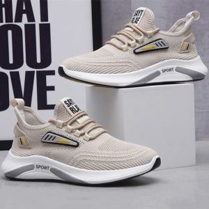 Mens Casual Shoes Breathable Soft  Sole Mens Sport Shoes Outdoor Anti-slip Black Sneakers Summer Slip On Walking Loafers