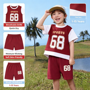 AILEBE Kids Sets Terno Basketball Jersey Shorts Set Soft Breathable Quick-Dry Drifit Fabric Simple Stylish Design Skin-Friendly Moisture-Wicking Sporty Activewear Pambahay OOTD For Boys Girls 1-15 Years