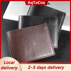 [COD] AqToCna Ship within 24 hours Mens Wallet Leather Men Wallets Premium Product  Artificial leather Wallets for Man Short Black Walet Portefeuille Homme