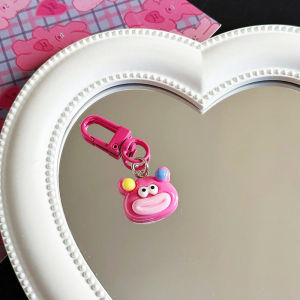 พวงกุญแจ พวงกุญแจการ์ตูนน่ารัก จี้กระเป๋ามอนสเตอร์ปากใหญ่จี้นักเรียนหญิงรักจี้หัวใจ Pinapple