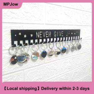 【Local shipping】 Medal Display Rack Metal Medal Hanger Holder Organizer Wall Mounted Large Capacity Award Holder For Race Soccer Karate