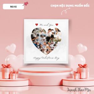 [Tặng kèm hộp quà] Khung ảnh tặng Người Yêu Người thân nhân ngày valetine