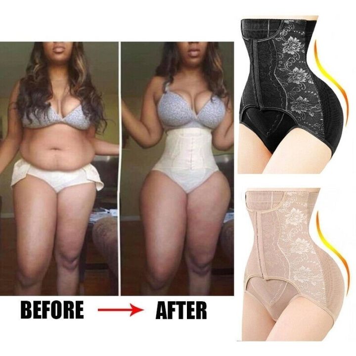 Women Lace Slimming Body Shaper Tummy Control Abdomen Bodysuit Shaperwear