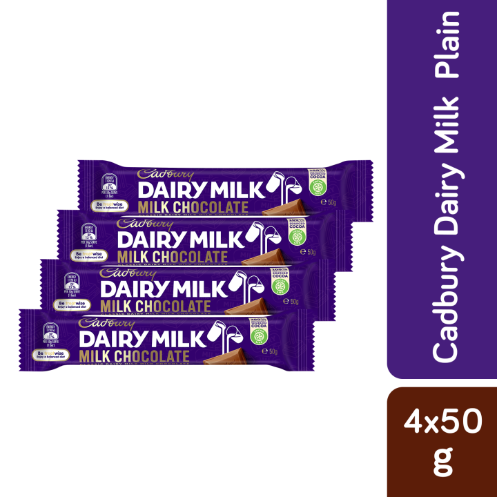[Bundle of 4] Cadbury Dairy Milk Original Flavour Plain Chocolate Bar