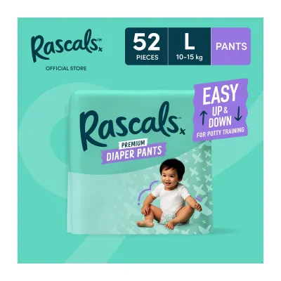 Rascals Pants LARGE Diaper Single - 52PCS