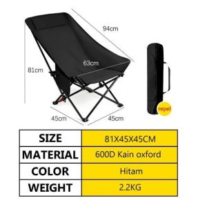 SUOMUEN Camping chair Deck Chair Folding Chair High Back Moon Chair Beach Chair Folding Table Folding Chair Camping Outdoor Cafe Commercial Chair