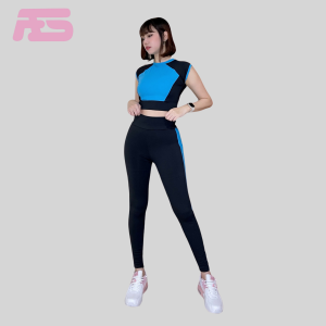 AFS SPORWEAR Setelan Crop Zippy Sport Women/Setelan Senam Zumba Aerobik Gym Fitness Yoga Wanita