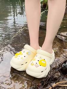 [Free Shipping] WomenS Coal Ball Clogs Summer Outdoor Wear Non-Slip Beach Sandals Summer Thick-Soled EVA Slippers For Women