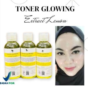 TONER GLOWING EKSTRAK LEMON TONER FLEK DAN JERAWAT