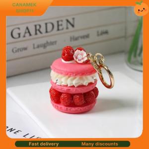 ❣️❣️❣️ Macaron Dessert Keychain Fruit Simulation Cake Pendant Cute Food Style Key Chain for Bag Purse Gift for Girl Friend