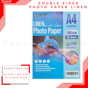 PaperCornerPh - QUAFF A4 Linen Photo Paper 260GSM Double Sided (50s/Ream)