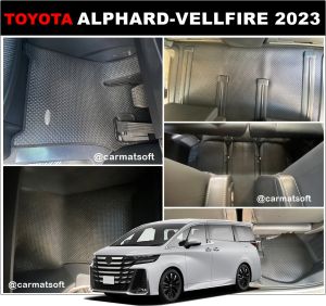 พรมปูพื้นรถยนต์ TOYOTA ALPHARD 2023  พรมกระดุมเล็ก VELLFIRE 2023 ยางปูพื้นรถยนต์ โตโยต้า อัลพาร์ด เวลไฟร์