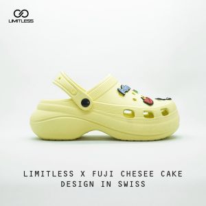 Limitless - Sendal Fuji Viral Wanita Selop Wedges Platform Karakter Jibbitz  Lucu Kekinian Eva Rubber Ringan Anti Slip Sendal Cewek Fashion Korean Style