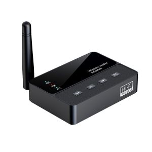 KEBIDUMEI Bluetooth 6.0 Audio Adapter with aptX HD/LL QCC3040 Chip Dual Device Connect AUX RCA Output USB-C Powered for TV Speaker PC