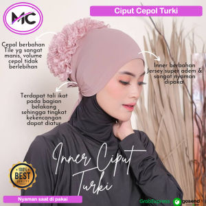 Ciput Cepol Turki Sanggul Premium Ciput Inner Turky Dalaman Kerudung Sanggul Brukat Ikat Rambut Hijab Wanita Muslimah