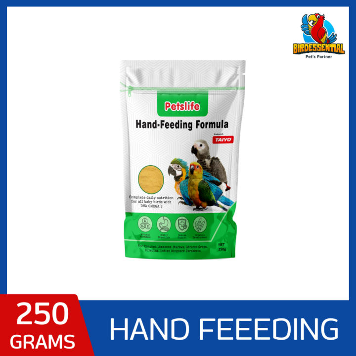 Petslife%20Hand%20Feeding%20Formula%20for%20All%20Baby%20birds%20with%20DHA%20Omega%203%20Sun%20Conure,%20African%20Grey,%20Macaw%20-%20Image%202