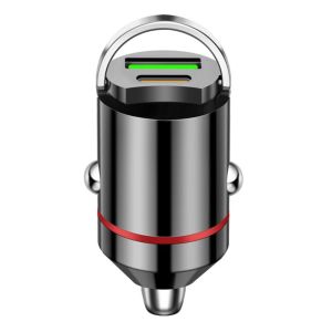MIIQNUS Dual USB Pull Ring Car Charger Fast Charging Type C Mini Car Charger Durable PD30W Car Phone Charger Car Phone Charging