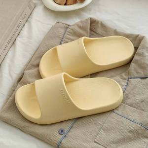 WY-XIXITIAO High-end Simple Solid Color Bathroom Home One-Word Womens Slippers Summer New Arch Comfort EVA Antibacterial Sandals
