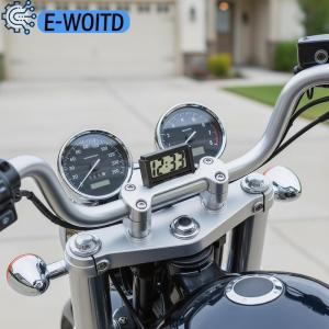 E-WOITD  Mini Portable 12V Car Dashboard Digital Clock with Large LCD Time Screen for Modern Vehicle Interiors and Convenient Driving