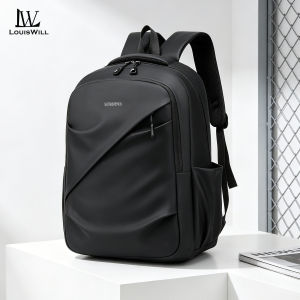 LouisWill Men Laptop Backpack Waterproof Leisure Travel Business Bag Multi Functional Large Capacity Student Computer Backpack Casual School Shoulder Bag