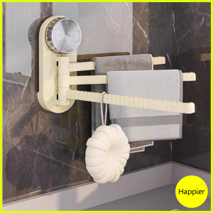 Giá Treo Khăn Tắm Hút Chân Không 3 Ngăn Không Đục Lỗ