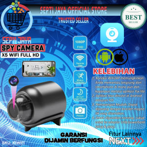 Wireless X5 Mini Camera 1080P Smart IP Kamera Hidden Spycam X5WIFI CCTV Kecil Pengintai Tersembunyi