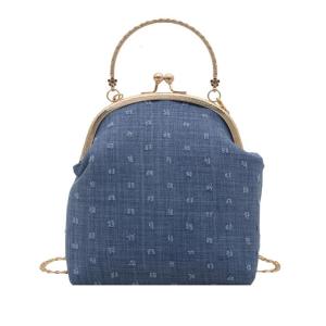 Stylish Evening Purse Handbag with Metallic Chain Shoulder Strap Crossbody Bag for Wedding Banquets Cocktail Parties