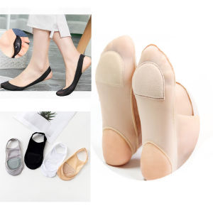 3 Pairs Invisible Boat Socks Women Summer Silicone Non-Slip Socks for High Heels Shoes Ice Silk Thin Half-Palm Suspender
